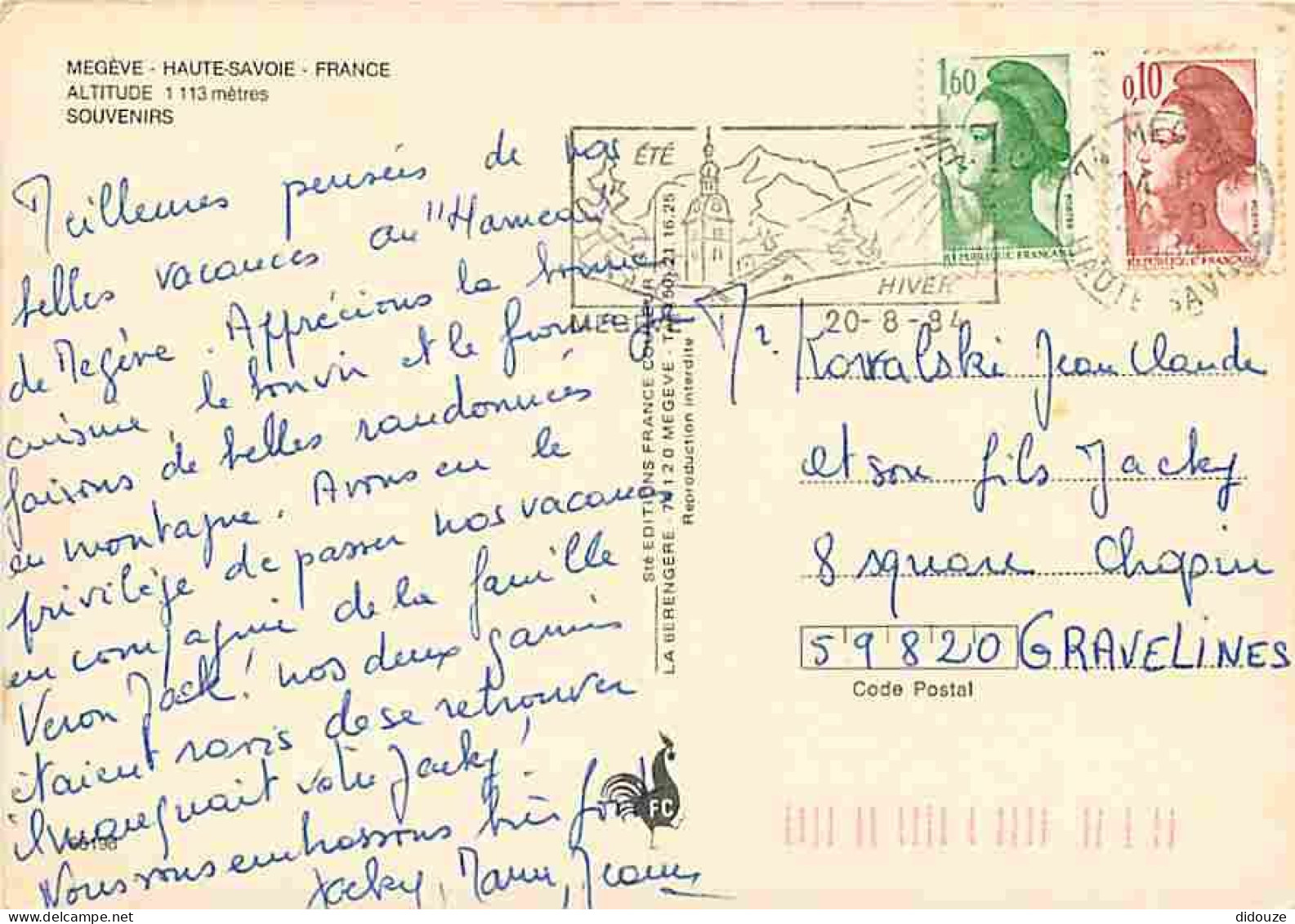 74 - Mégève - Multivues - Flamme Postale - CPM - Voir Scans Recto-Verso - Megève