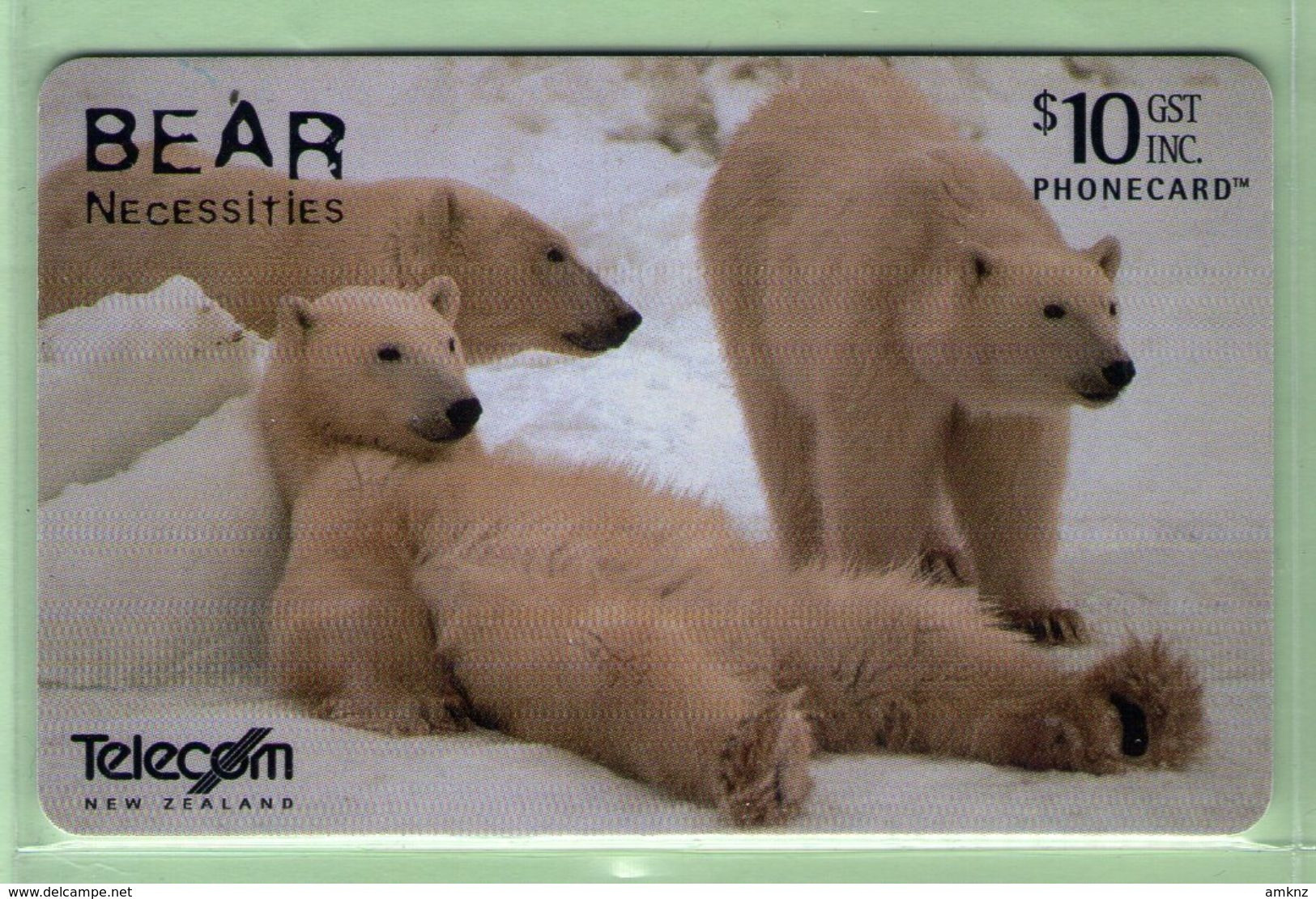 New Zealand - Chipcards - 2002 The Bear Necessities - $10 Polar Bears - VFU - Card 089 - Nieuw-Zeeland