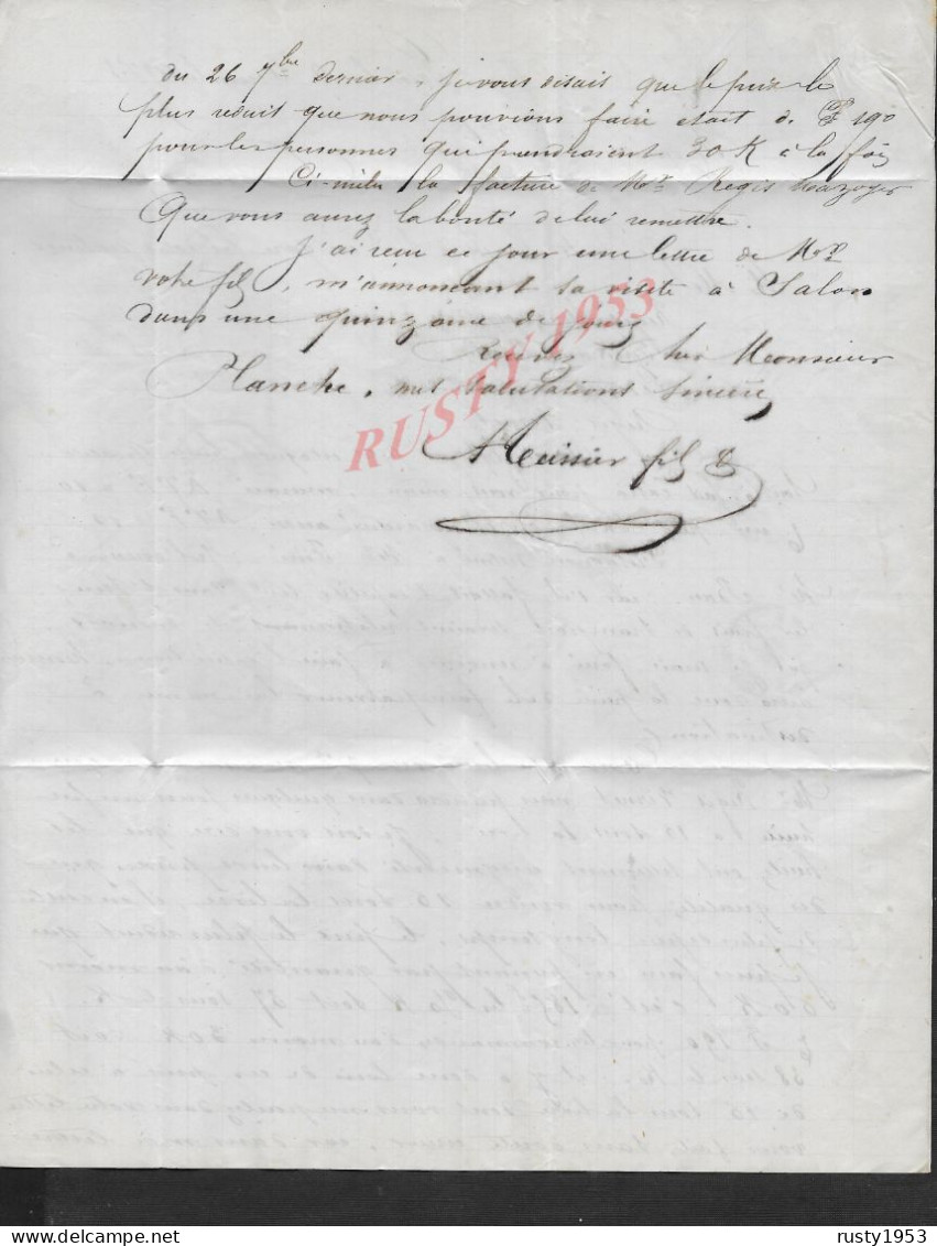 LETTRE DE 1873 ECRITE DE SALON DE TEISSIER FILS POUR CACHET ANTRAIGUES SUR VOLANE : - 1871-1875 Ceres