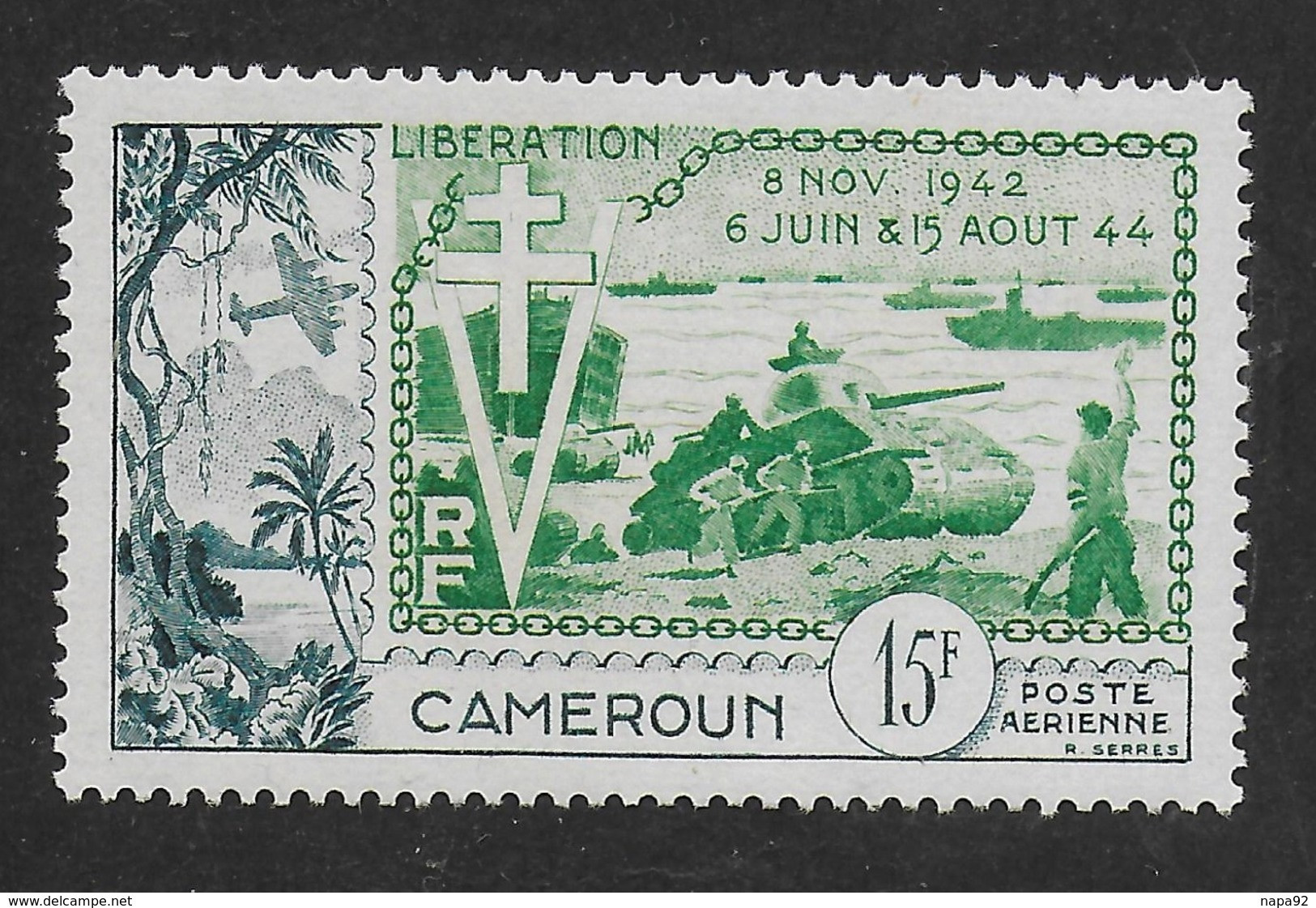 CAMEROUN 1954 - YT PA 44** - Luchtpost