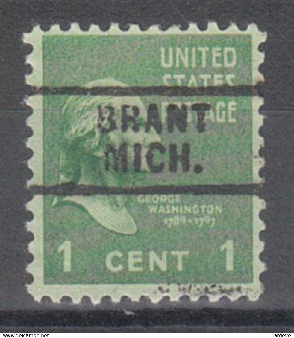 USA Precancel Vorausentwertungen Preo Locals Michigan, Brant 729 - Precancels