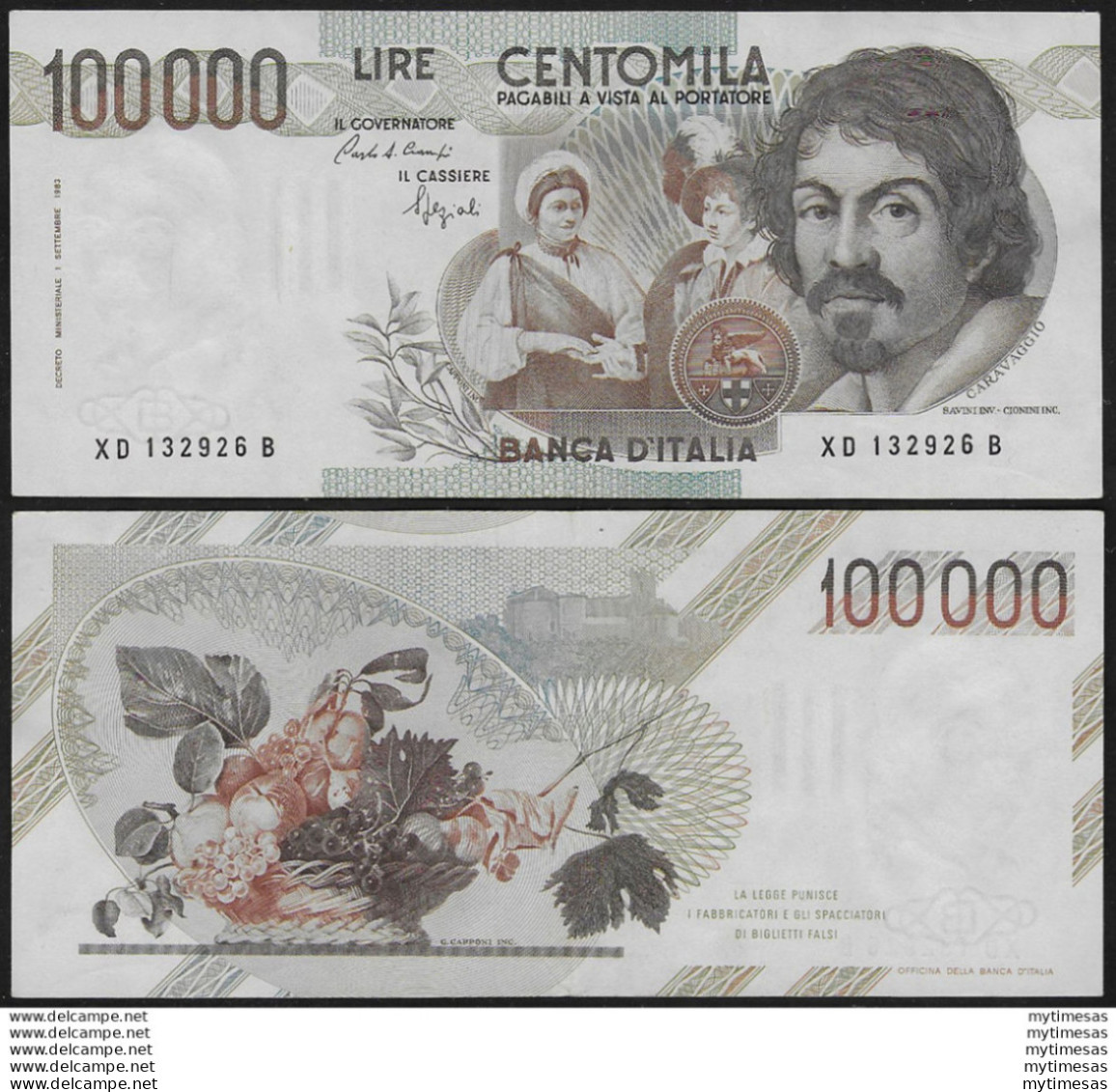 1993 Italia Lire 100.000 BI 928sp STP Alfa - Sonstige & Ohne Zuordnung