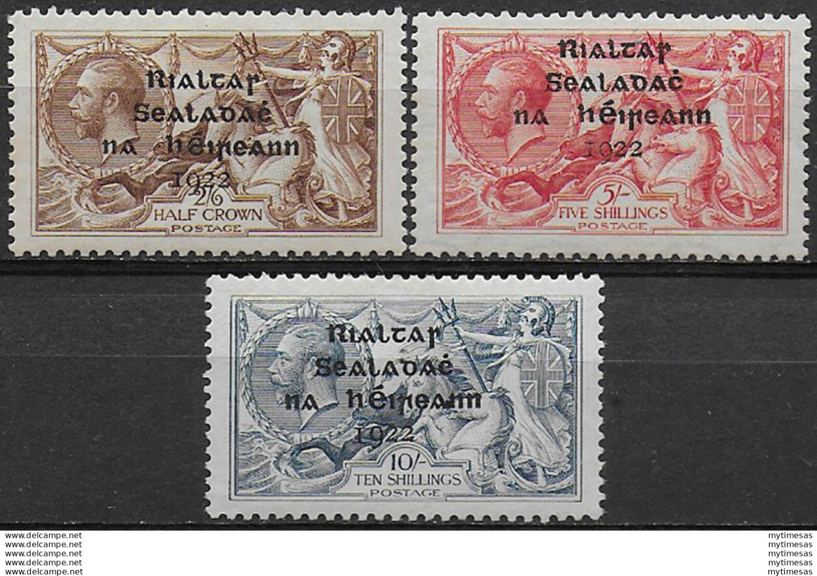 1922 Irlanda Cavalli Marini 3v. MNH SG N. 17/21 - Otros & Sin Clasificación