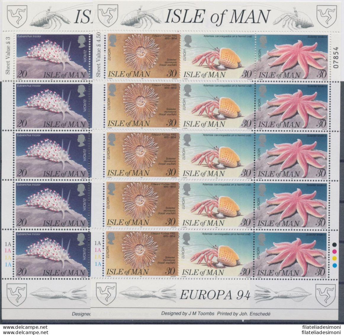 1993 EUROPA CEPT Isola Di Man 2 Minifogli "Europa E Le Scoperte" MNH** - Sonstige & Ohne Zuordnung