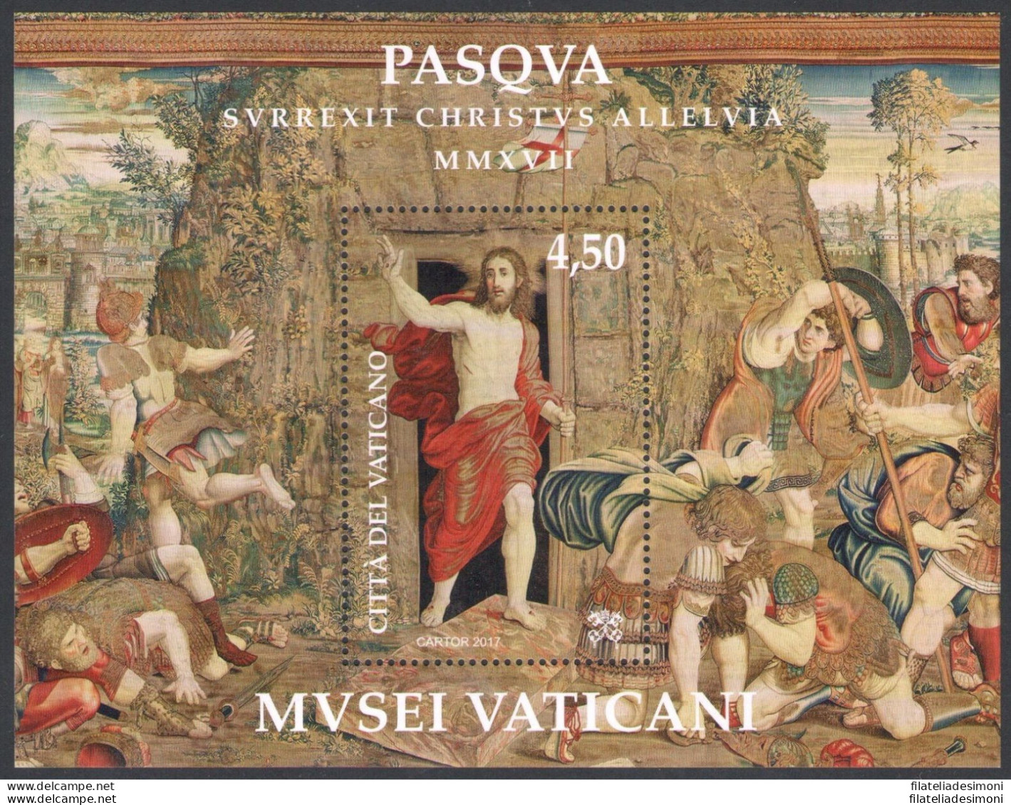 2017 Vaticano Pasqua - Musei Vaticani - Foglietto MNH ** - Blocchi E Foglietti