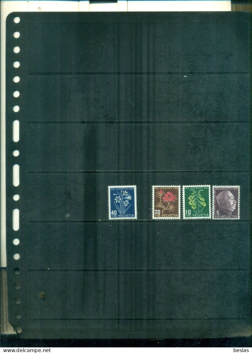 SUISSE PRO JUVENTUTE 48 4 VAL NEUFS A PARTIR DE 0.90  EUROS - Unused Stamps