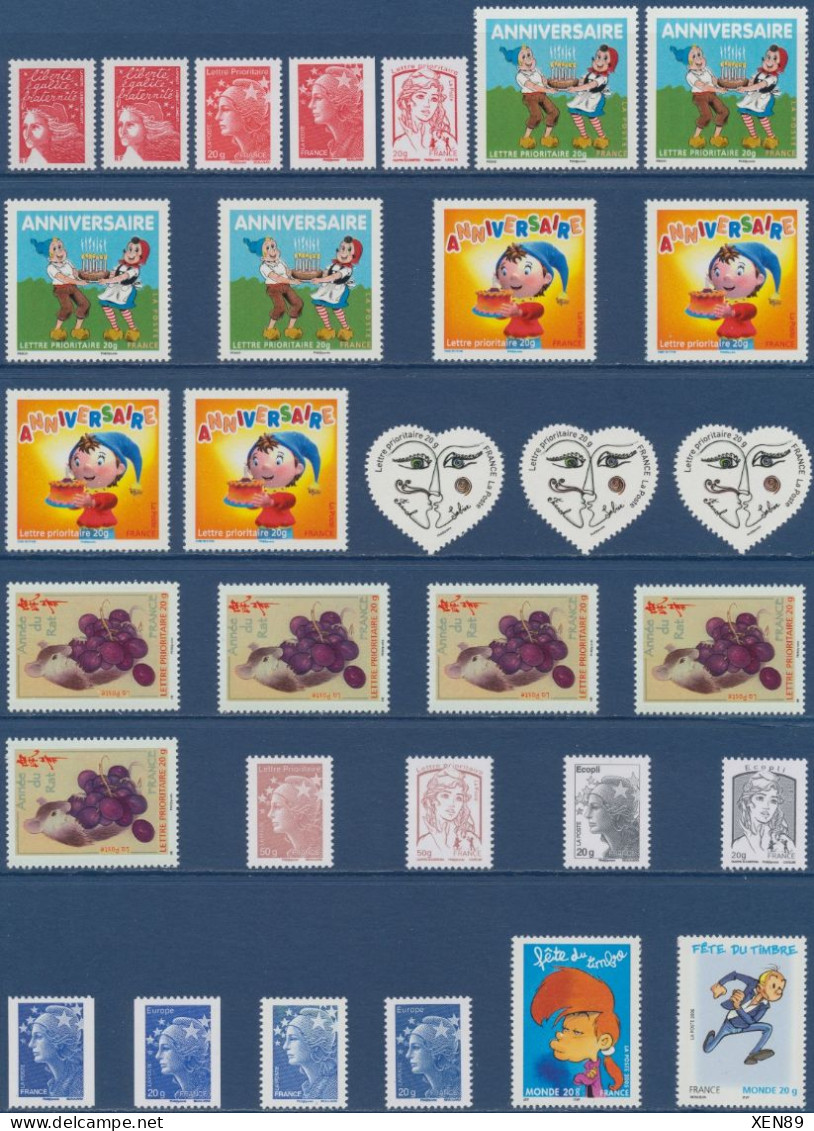 TIMBRES EUROS NEUFS ** - SANS VALEUR FACIALE -- Explications Ci-dessous - Remise 20 + 5 % -- - Collections