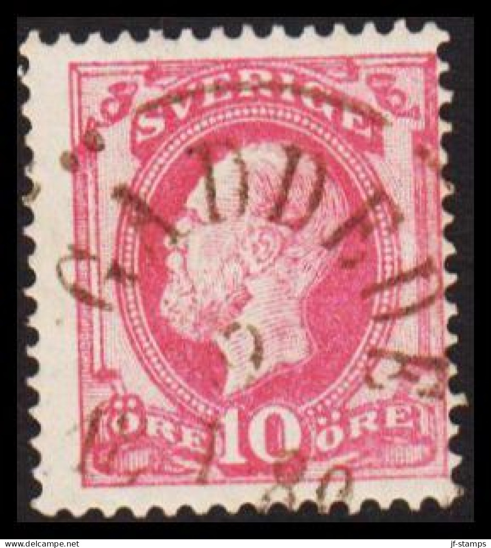 GÄDDEDE 9 1 1889. LUXUS Cancel On 1886. Oscar II. Post Horn On Back. 10 öre Rose. (Michel 38) - JF545180 - Oblitérés