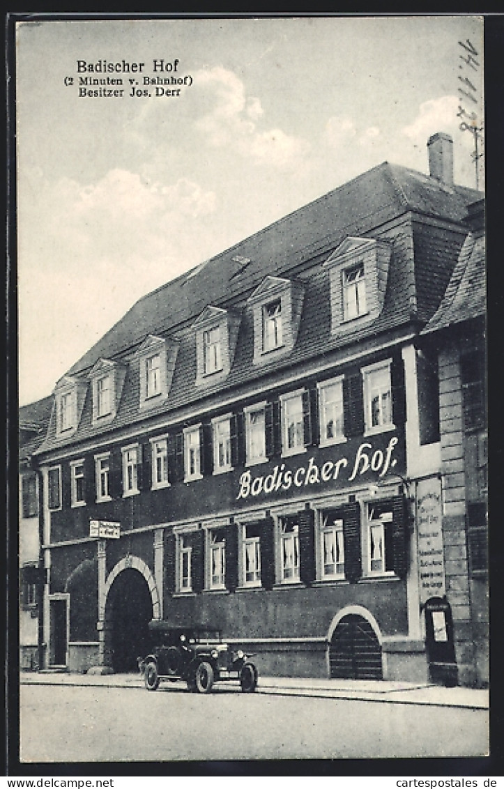 AK Tauberbischofsheim, Hotel Badischer Hof  - Tauberbischofsheim