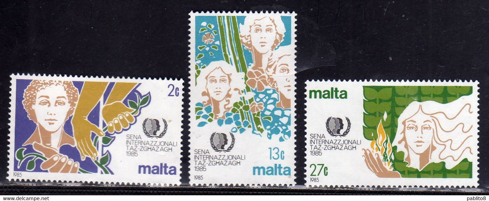 MALTA 1985 INTERNATIONAL YOUTH YEAR ANNO INTERNAZIONALE DELLA GIOVENTÙ COMPLETE SET SERIE COMPLETA MNH - Malte