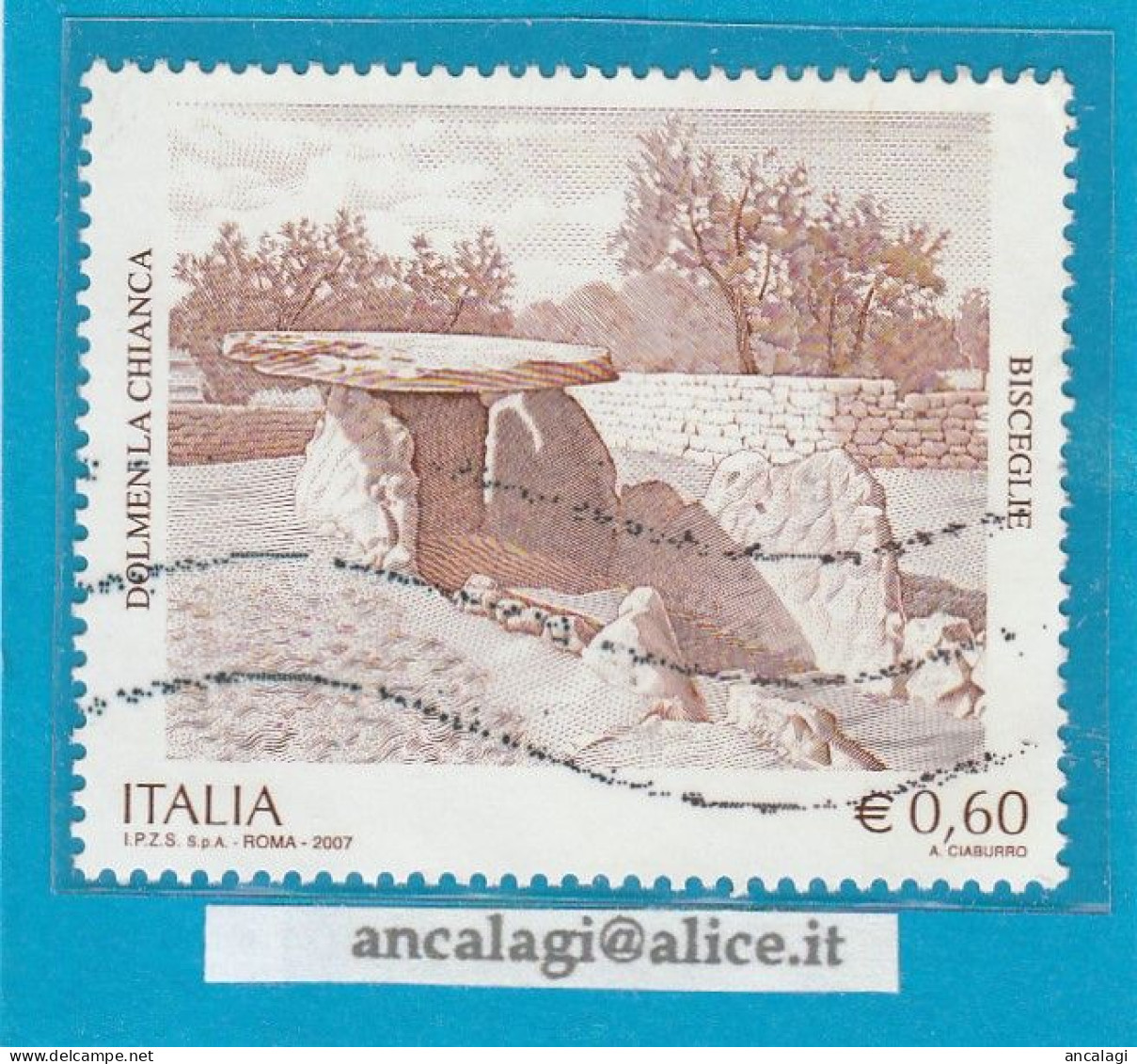 USATI ITALIA 2007 - Ref.1059A "DOLMEN LA CHIANCA, BISCEGLIE" 1 Val. - - 2001-10: Usados