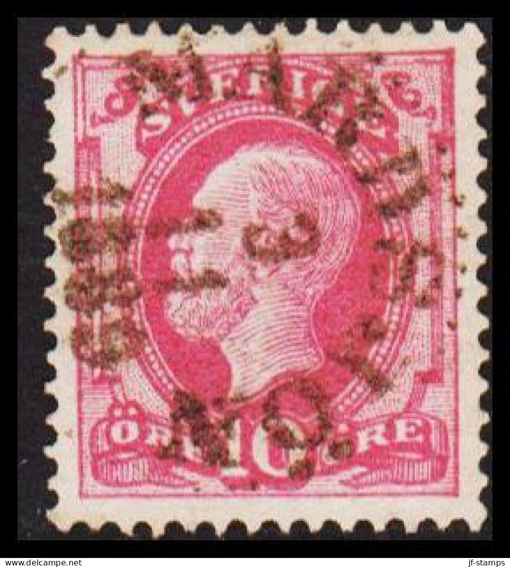 MÅRDSJÖEN 3 11 1889. FINE Cancel On 1886. Oscar II. Post Horn On Back. 10 öre Rose. (Michel 38) - JF545200 - Used Stamps