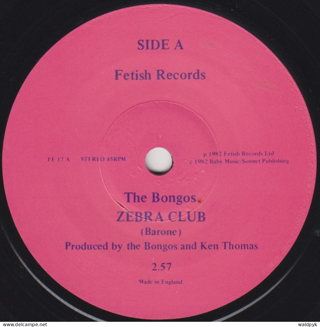 THE BONGOS - Zebra Club - Other - English Music