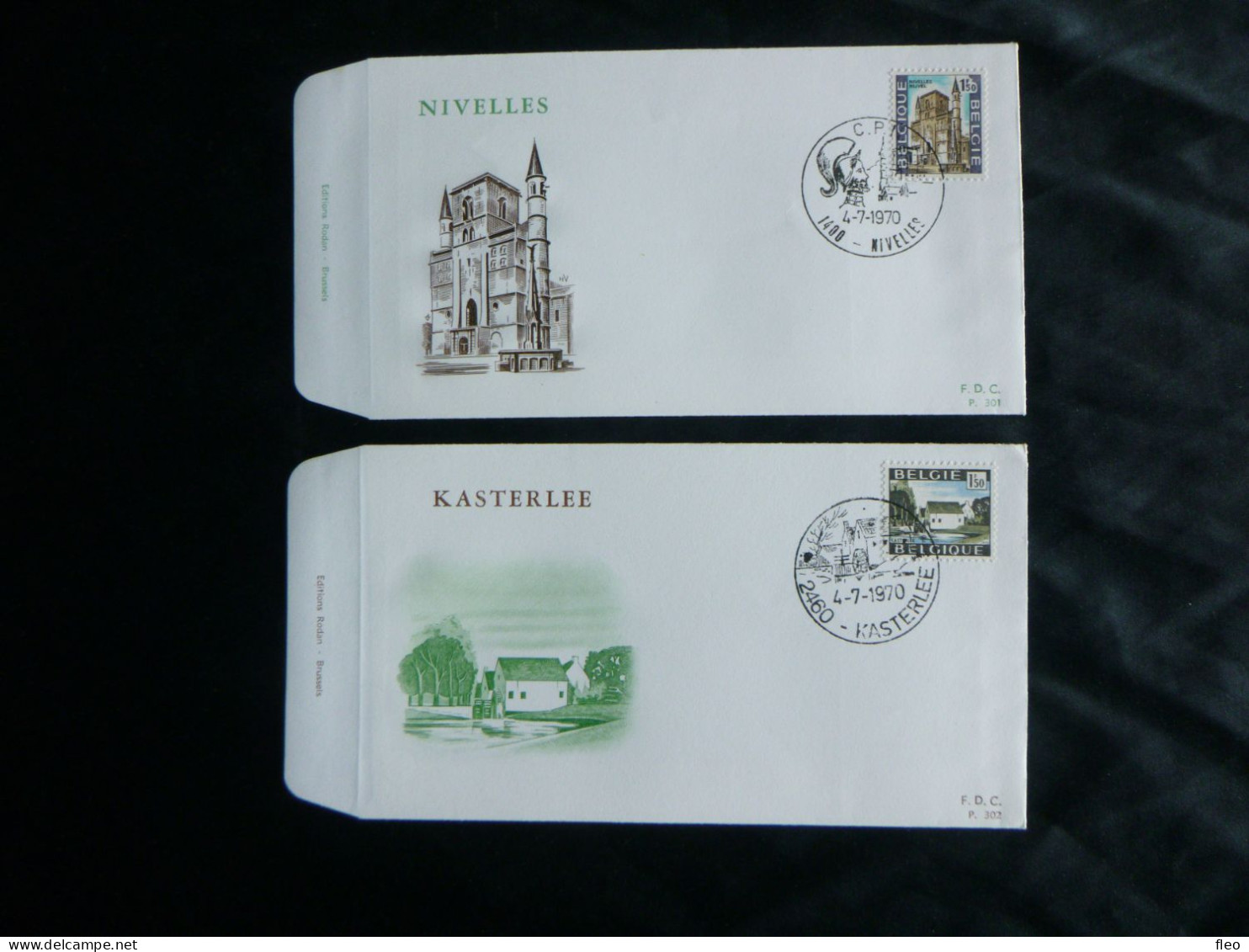 1970 1541 & 1542 FDC's :  " Toerisme - Kasterlee - Nivelles- Tourisme - Kasterlee - Nivelles " - 1961-1970