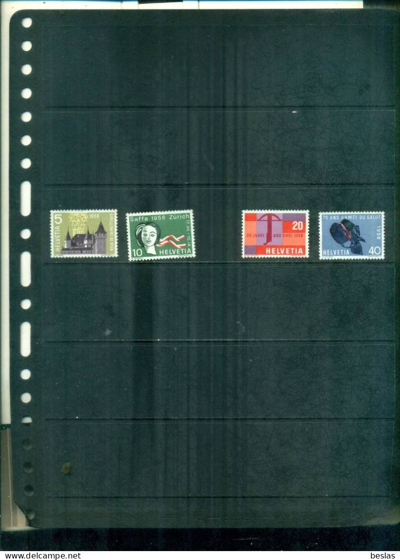 SUISSE  SERIE DE PROPAGANDE 58  4 VAL NEUFS A PARTIR DE 0.75  EUROS - Unused Stamps