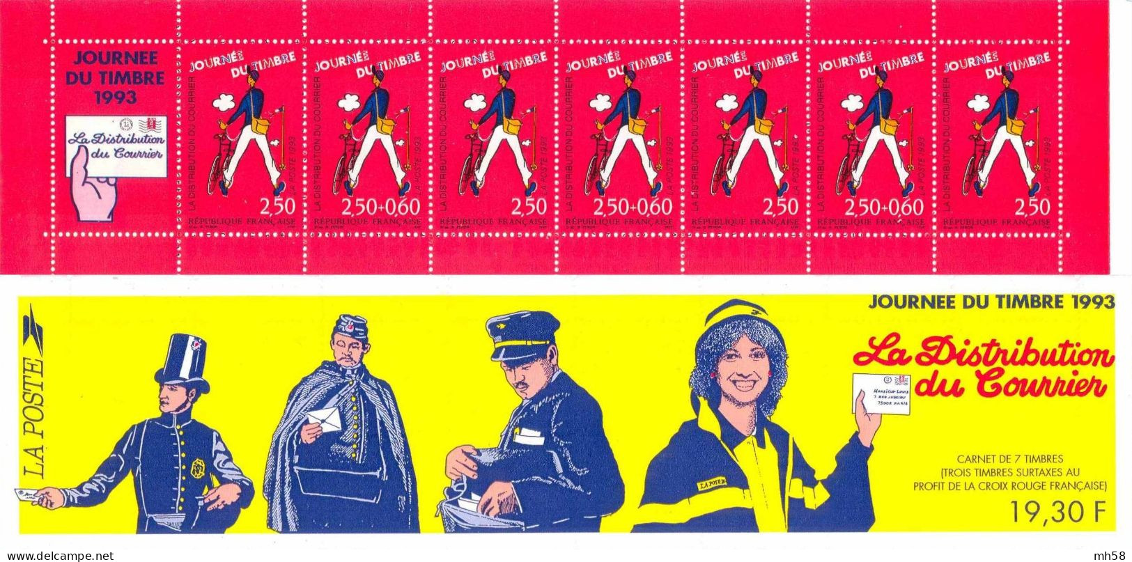 FRANCE 1993 - Journée Du Timbre Distribution Du Courrier - Bande Carnet N° BC 2794 Non Pliée Neuf ** - Tag Der Briefmarke