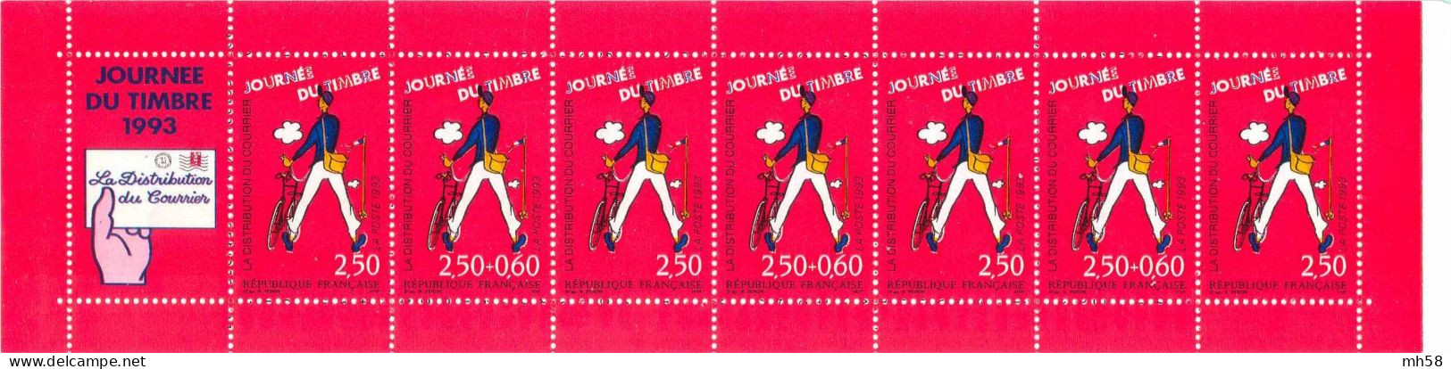 FRANCE 1993 - Journée Du Timbre Distribution Du Courrier - Bande Carnet N° BC 2794 Non Pliée Neuf ** - Dag Van De Postzegel