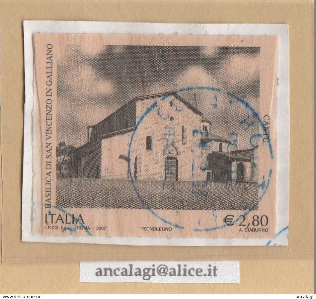 USATI ITALIA 2007 - Ref.1061A "BASILICA DI SAN VINCENZO IN GALLIANO" 1 Val. - - 2001-10: Used
