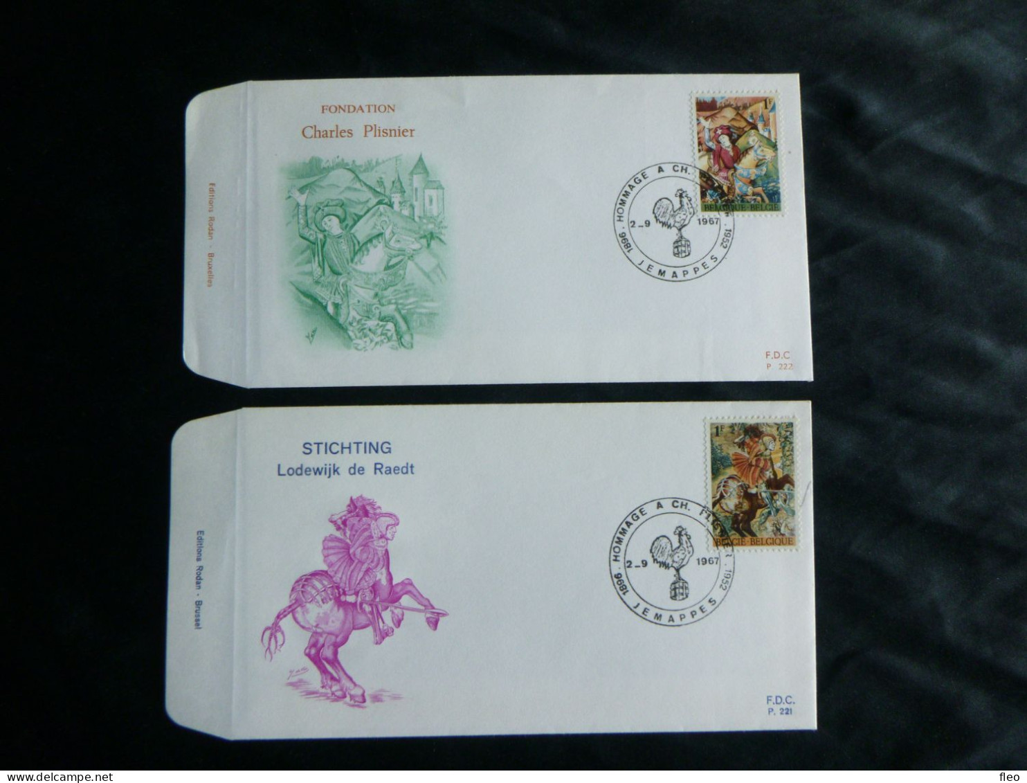 1967 1425 & 1426 FDC (Jemappes) :  " Fondation Charles Plisnier " - 1961-1970