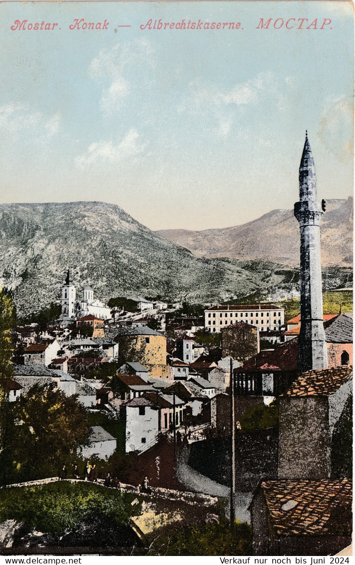 Bosnien AK Mostar Mit Bahnpost / Tpo /railway /amb "Gravosa - Sarajevo - 110"  - Bosnia And Herzegovina