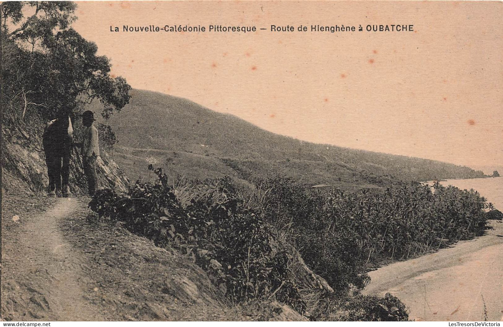 NOUVELLE CALEDONIE - Route De Hienghène à Oubatche - Animé - Carte Postale Ancienne - Nouvelle-Calédonie