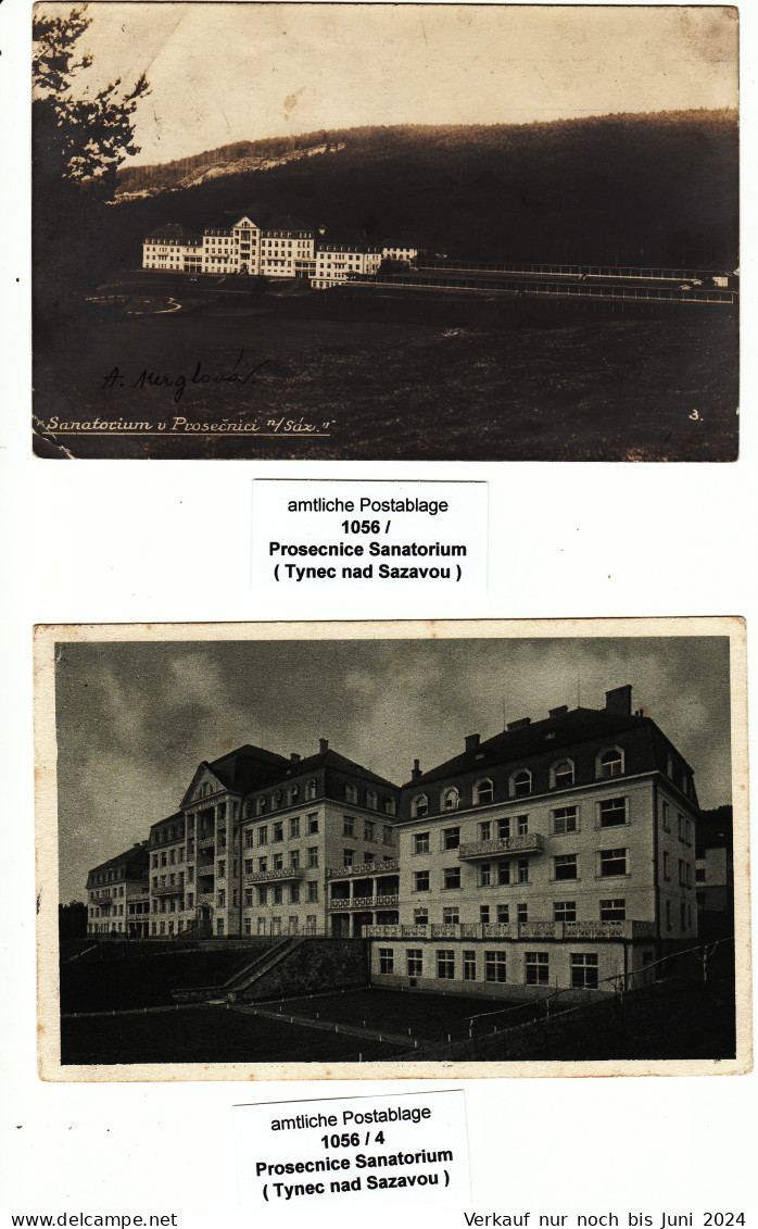 CSSR Postagentur "Prosecnice Sanatorium (Tynec Nad Sazavou)" ( 2 Different Sizes ) - Cartas & Documentos