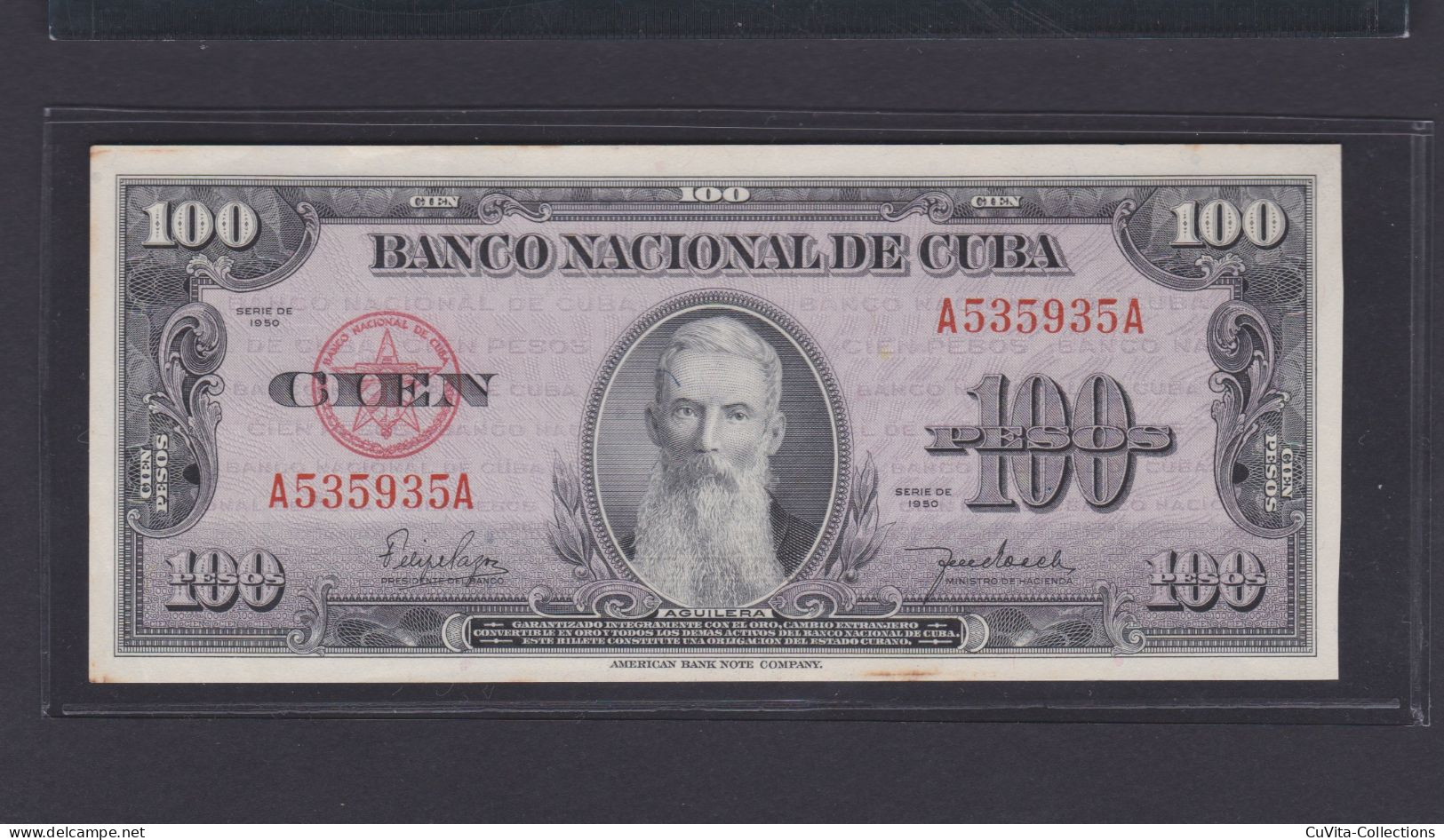 CUBA 100 PESOS 1950 EBC+ / AU - Cuba