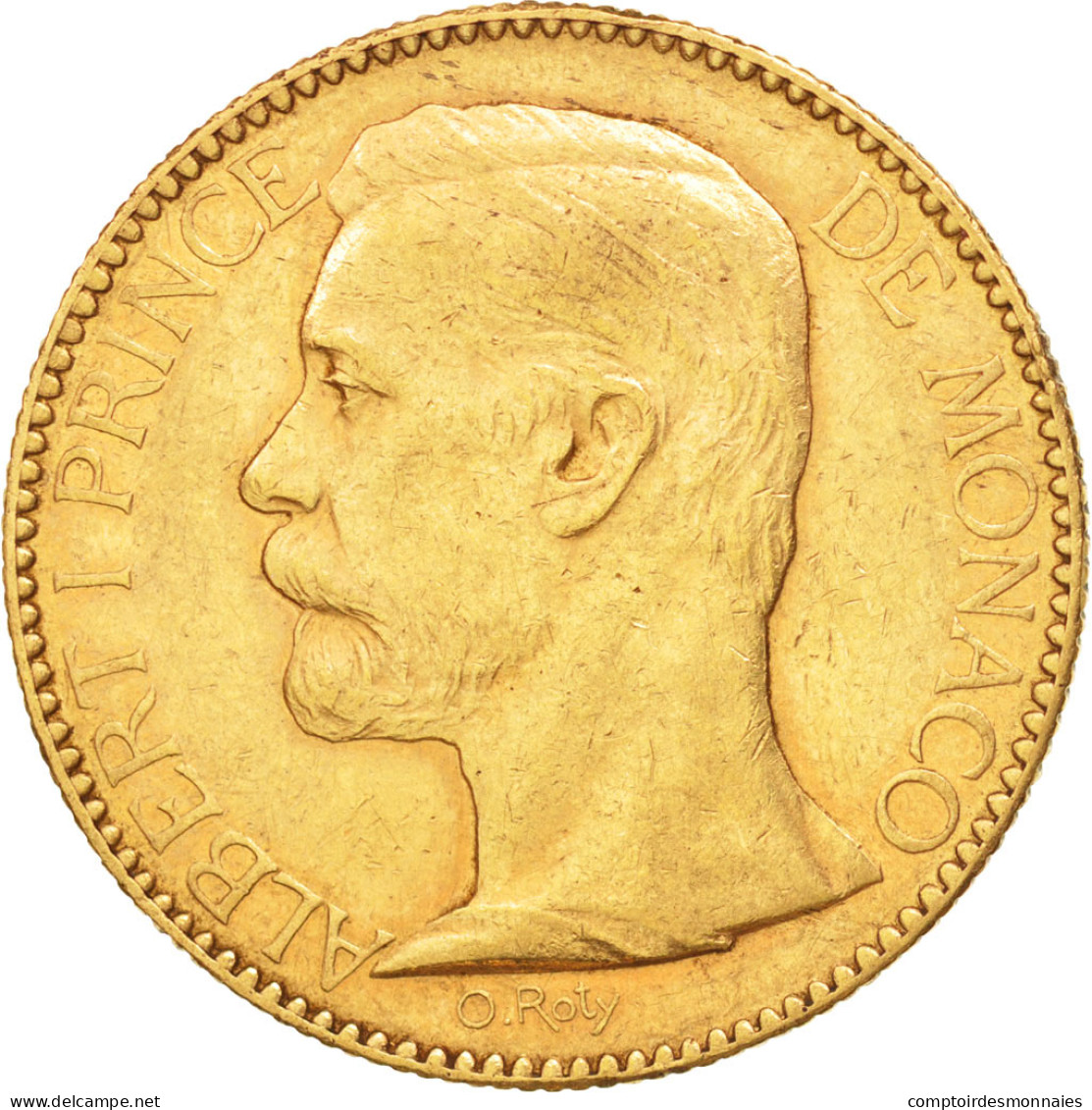 Monnaie, Monaco, Albert I, 100 Francs, Cent, 1901, Paris, TTB+, Or, Gadoury:124 - 1819-1922 Onorato V, Carlo III, Alberto I