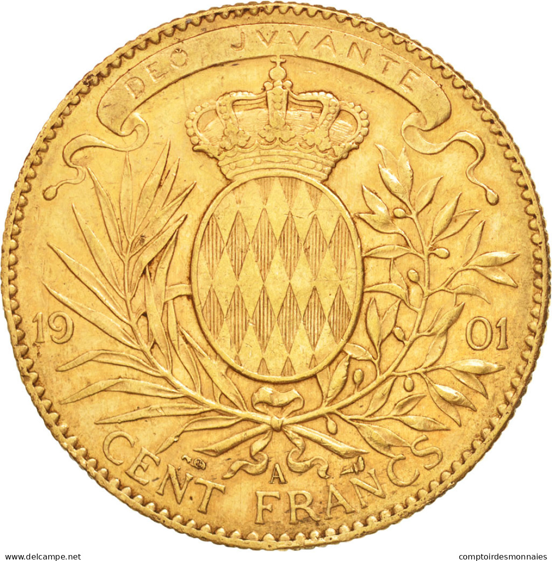 Monnaie, Monaco, Albert I, 100 Francs, Cent, 1901, Paris, TTB+, Or, Gadoury:124 - Charles III.