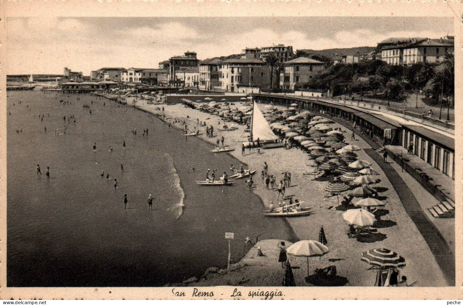 N°492 W -cpa San Remo -la Spiaggia- - San Remo