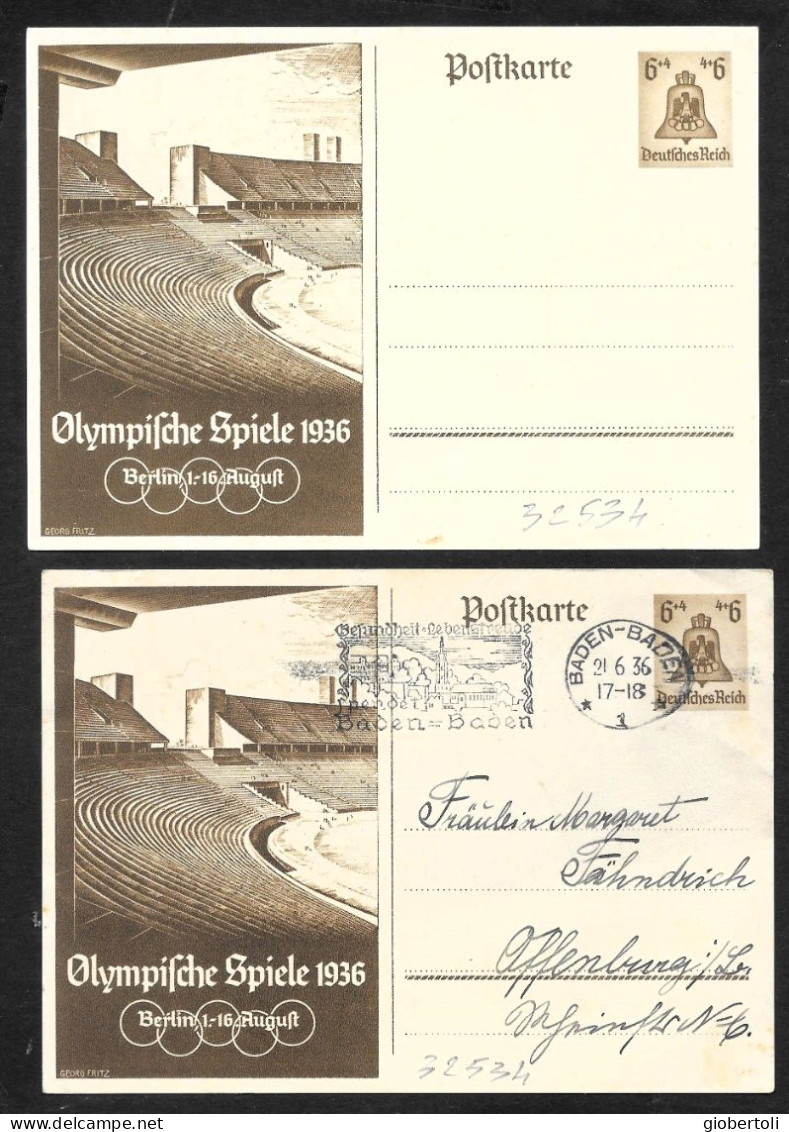 Germania/Germany/Allemagne: Intero, Stationery, Entier, Nuovo E Usato, New And Used, Neuf Et Utilisé - Summer 1936: Berlin