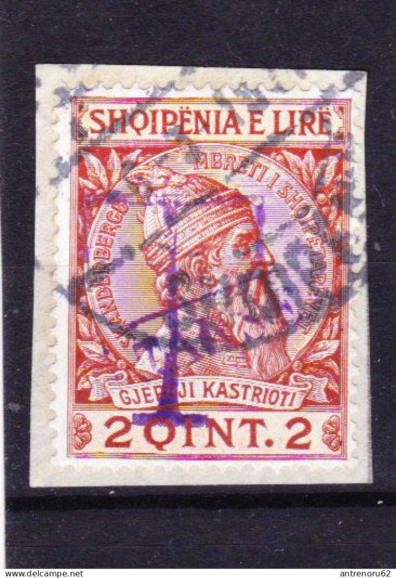 STAMPS-ALBANIA-1914-TAXE-USED-SEE-SCAN-OVERPRINT-VIOLET-COTE-35 EURO - Albania