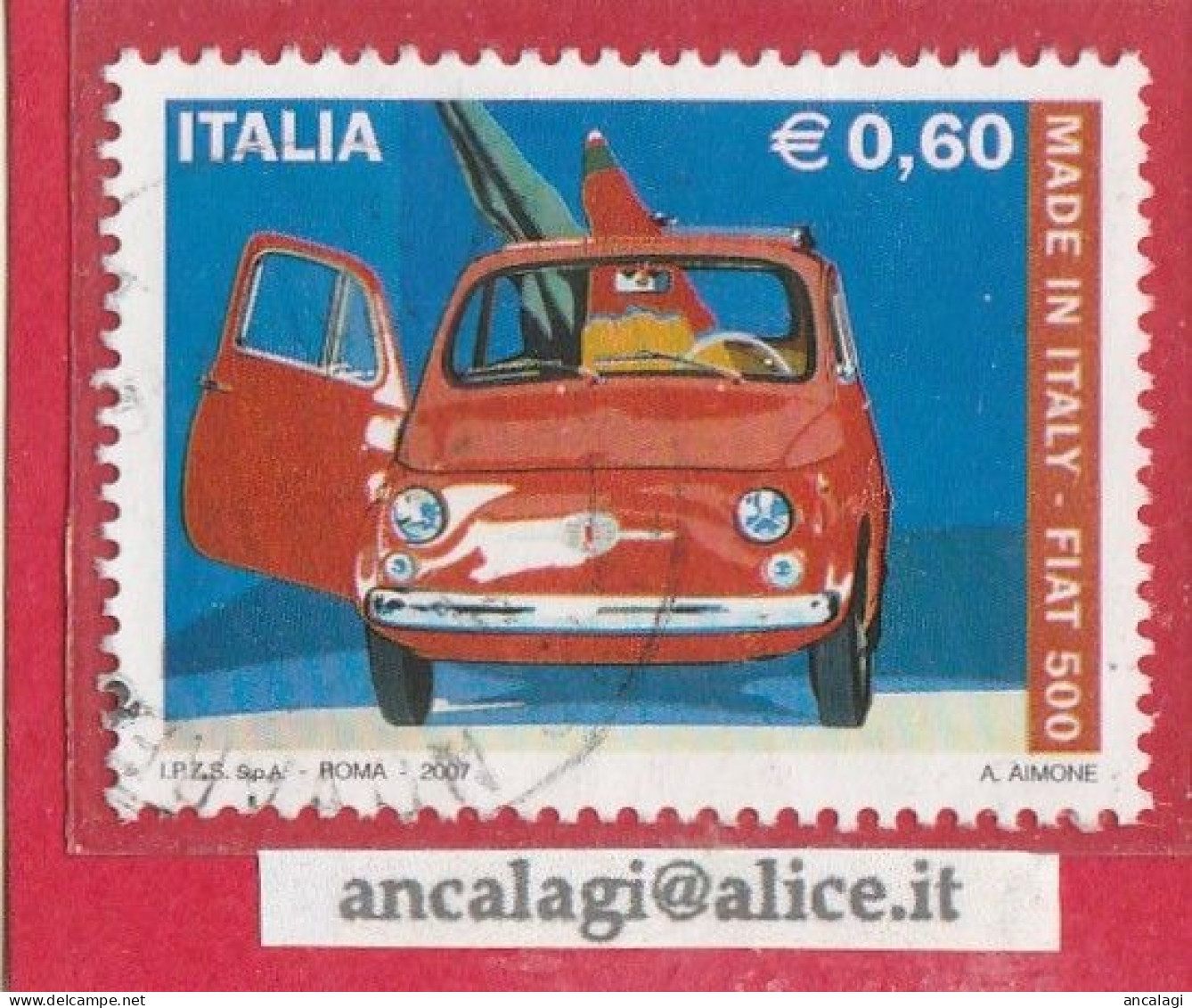 USATI ITALIA 2007 - Ref.1062A "MADE IN ITALY -FIAT 500-" 1 Val. - - 2001-10: Usados