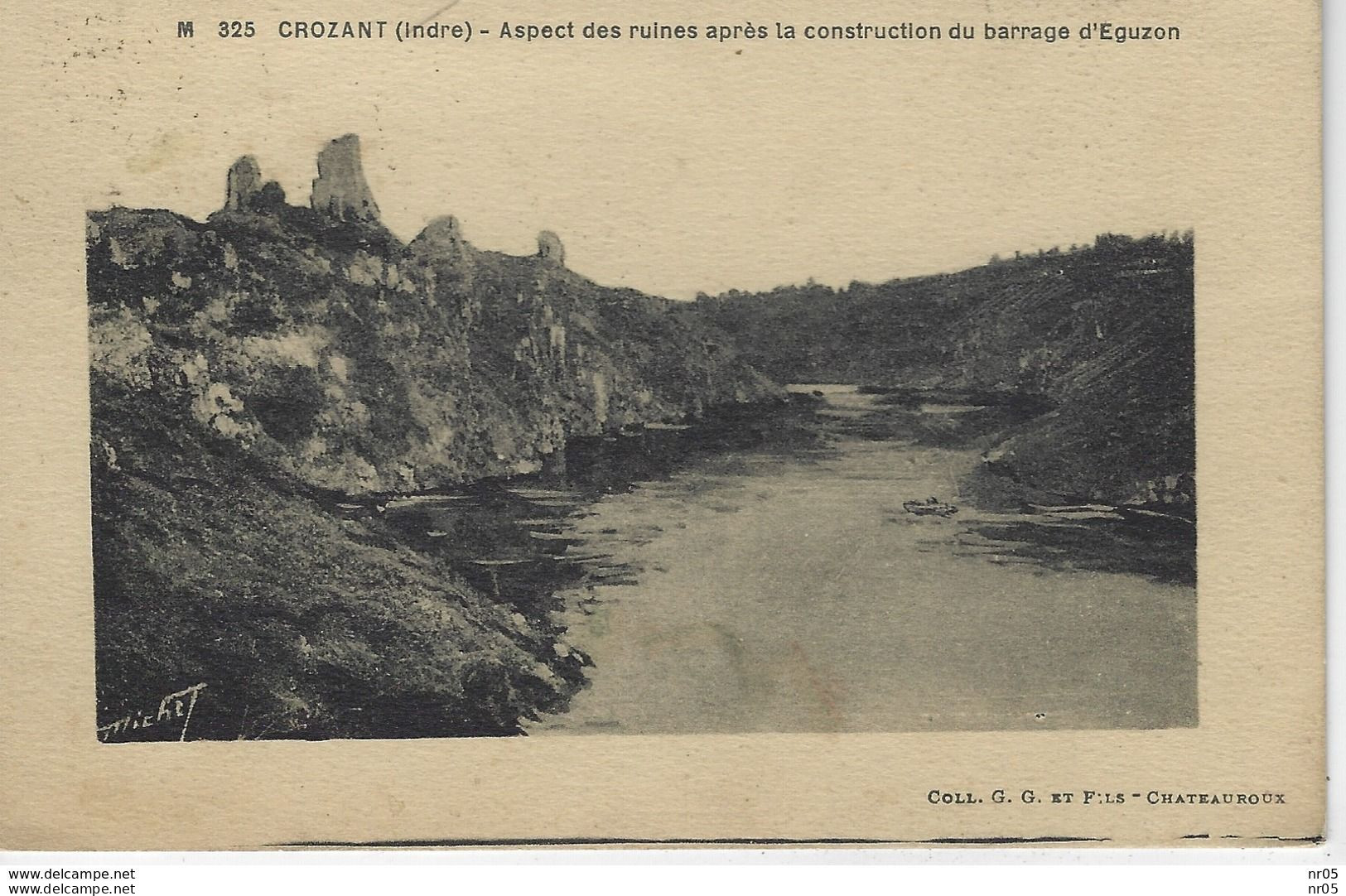 23 - CROZANT ( Creuse ) - Aspect Des Ruines Apres La Construction Du Barrage D'Eguzon - Crozant