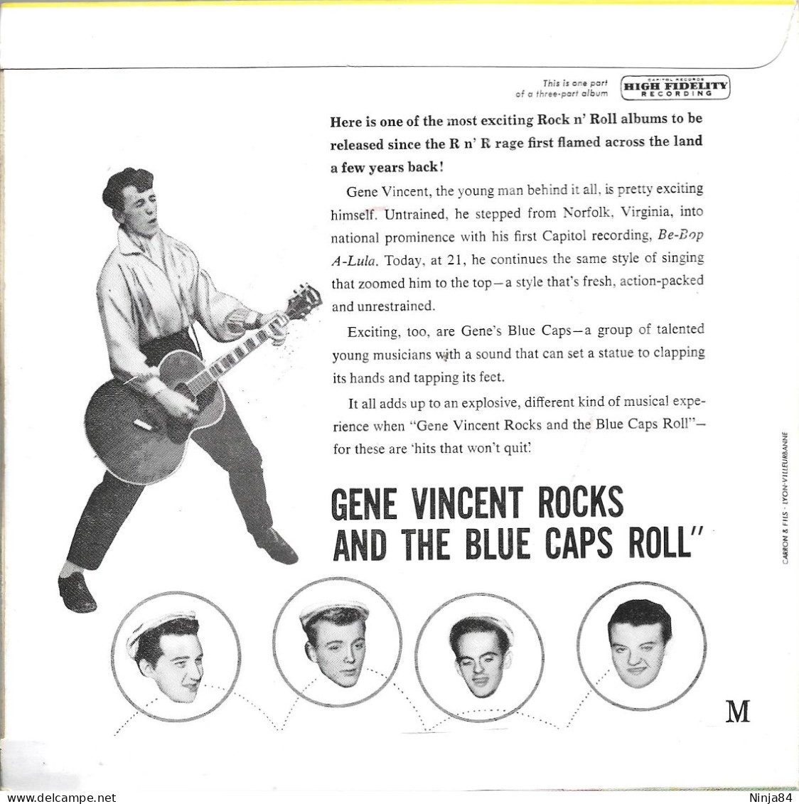 EP 45 RPM (7") Gene Vincent  "  Frankie And Johnnie  " - Rock