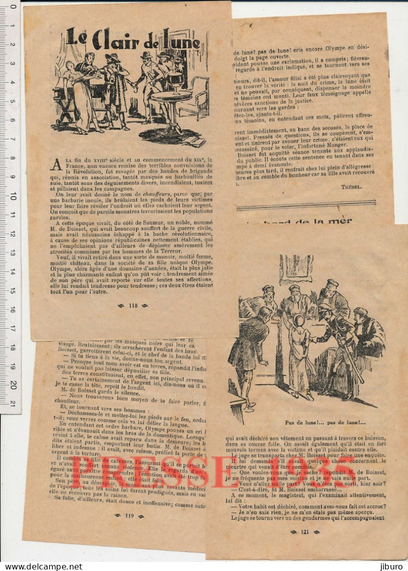 Récit 1935 De Thébel Le Clair De Lune Chauffeurs (de Pieds) Brigands Histoire M. De Boisset Saumurois évocation Monger - Non Classés