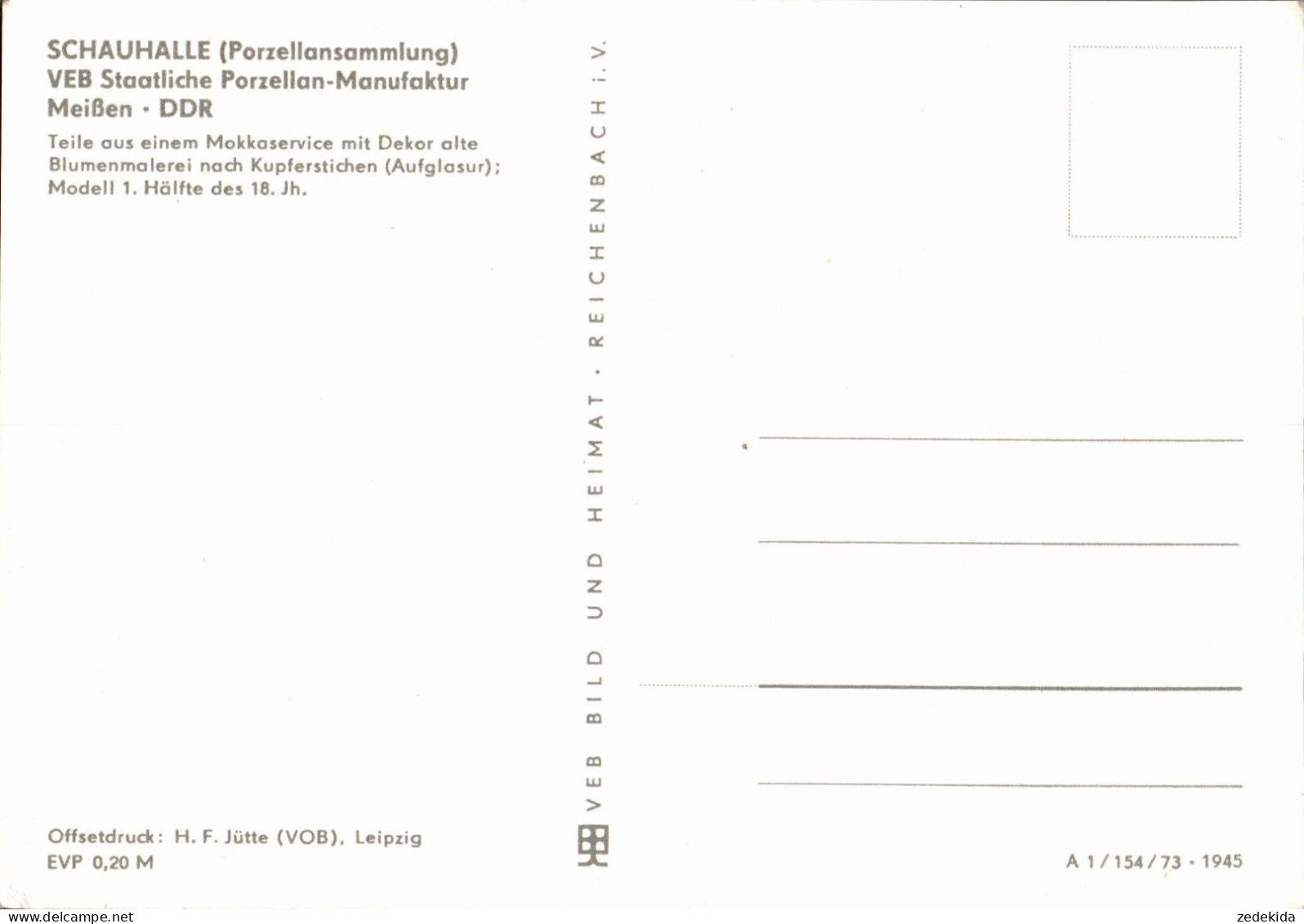 H1494 - Porzellan Manufaktur Meissen Meissner - VEB Bild Und Heimat Reichenbach DDR - Kunstvoorwerpen