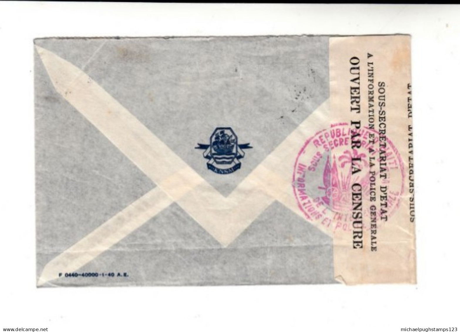 Haiti / Airmail / Censorship / U.S. - Haití