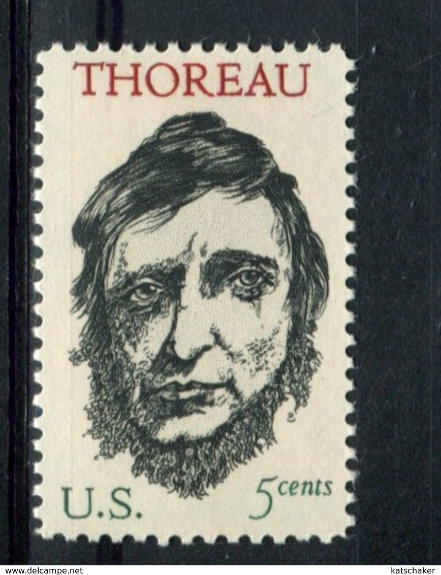 200738784 1967 SCOTT 1327 (XX)  POSTFRIS MINT NEVER HINGED  - HENRY DAVID THOREAU - Ungebraucht