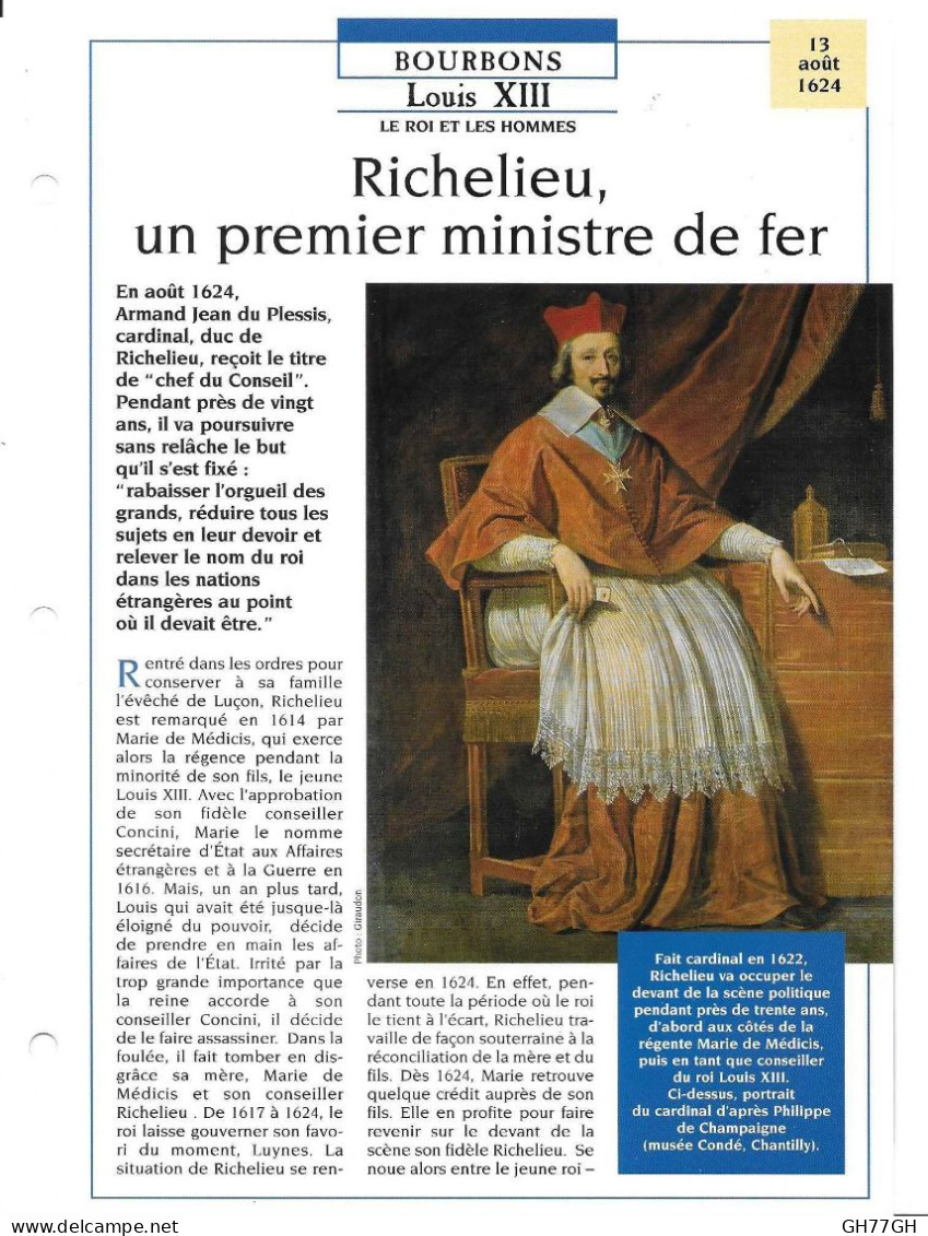 FICHE ATLAS: RICHELIEU UN PREMIER MINISTRE DE FER -BOURBONS - History