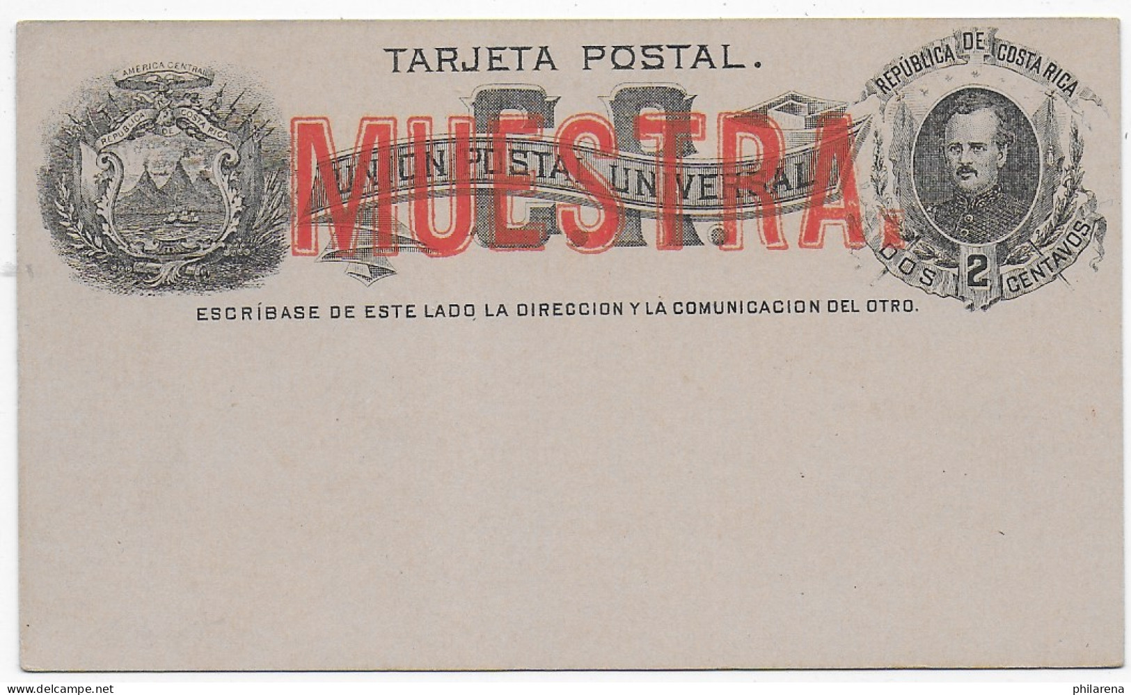 Tarjeta Postal: Muestra - Costa Rica