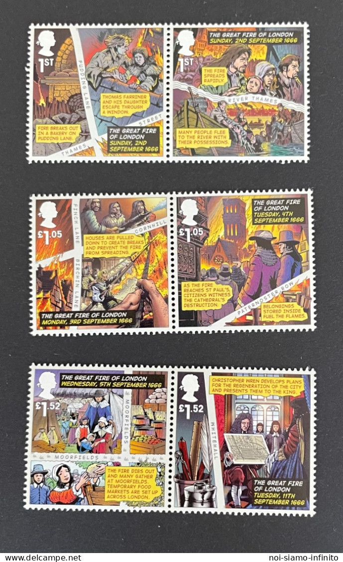 2016 Great Fire - Unused Stamps