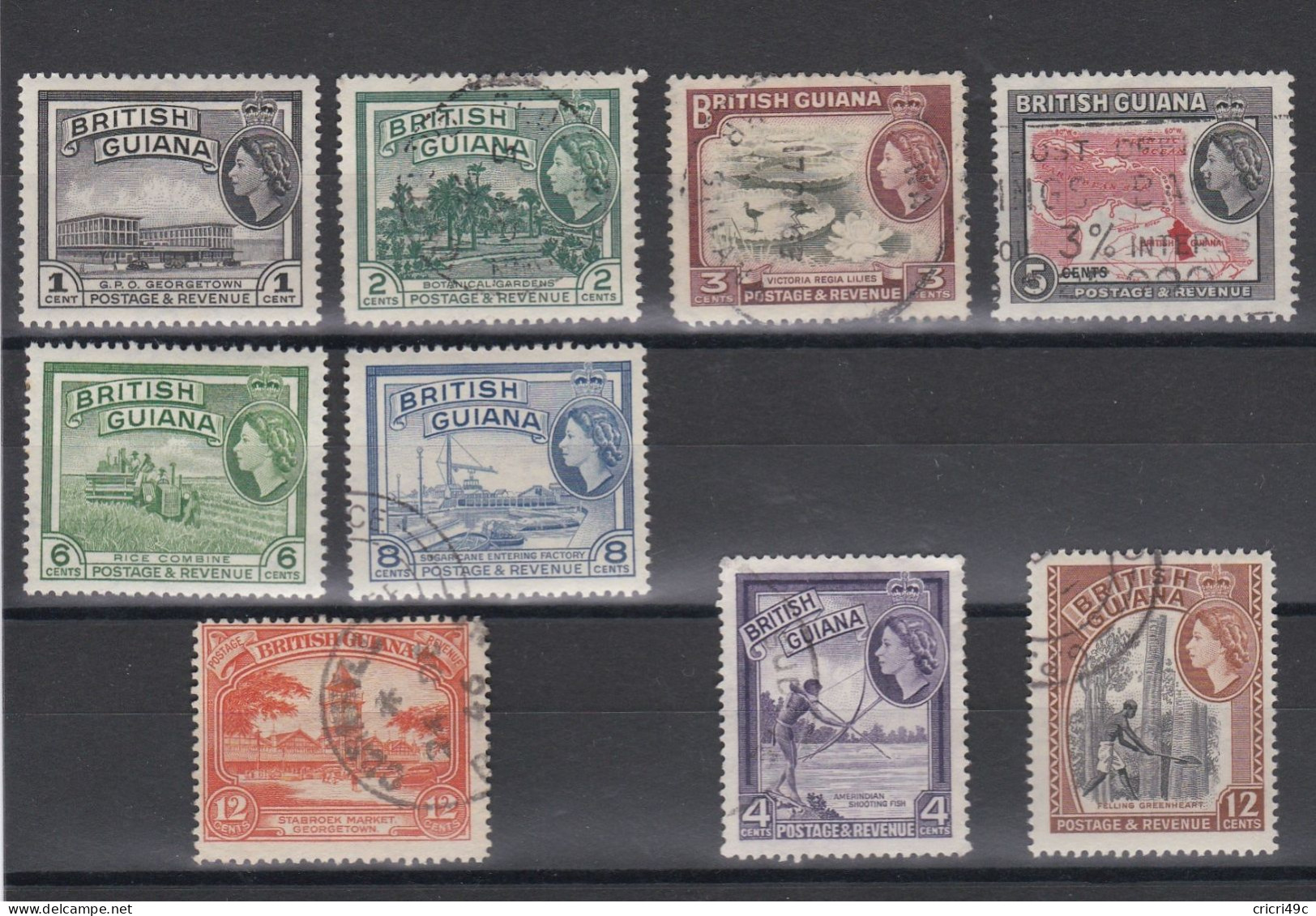 GUIANA 1 Lot De 9 Timbres Neufs** Et Oblitérés (G1) - Guyane Britannique (...-1966)