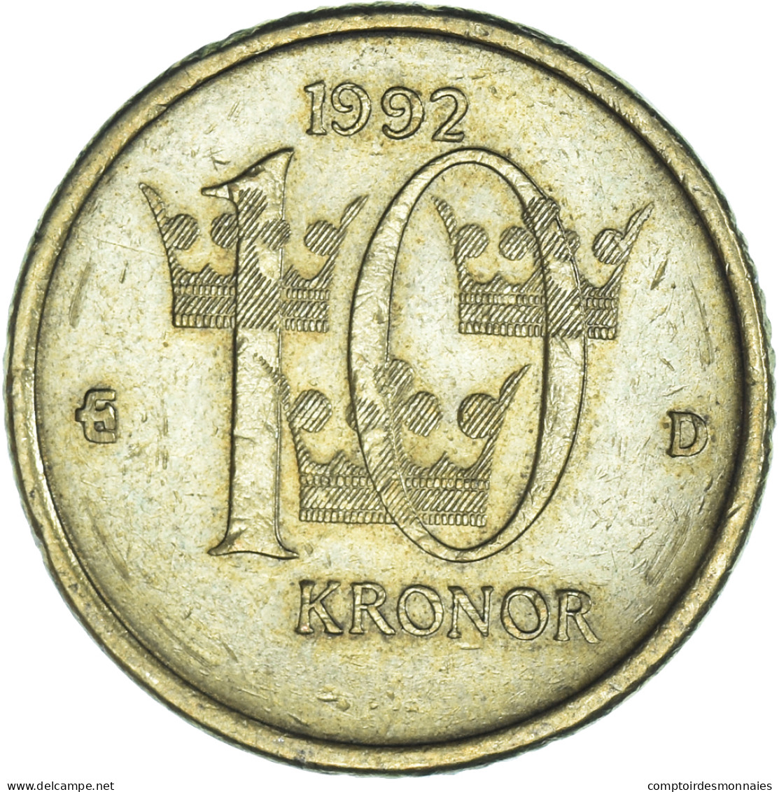 Monnaie, Suède, 10 Kronor, 1992 - Schweden