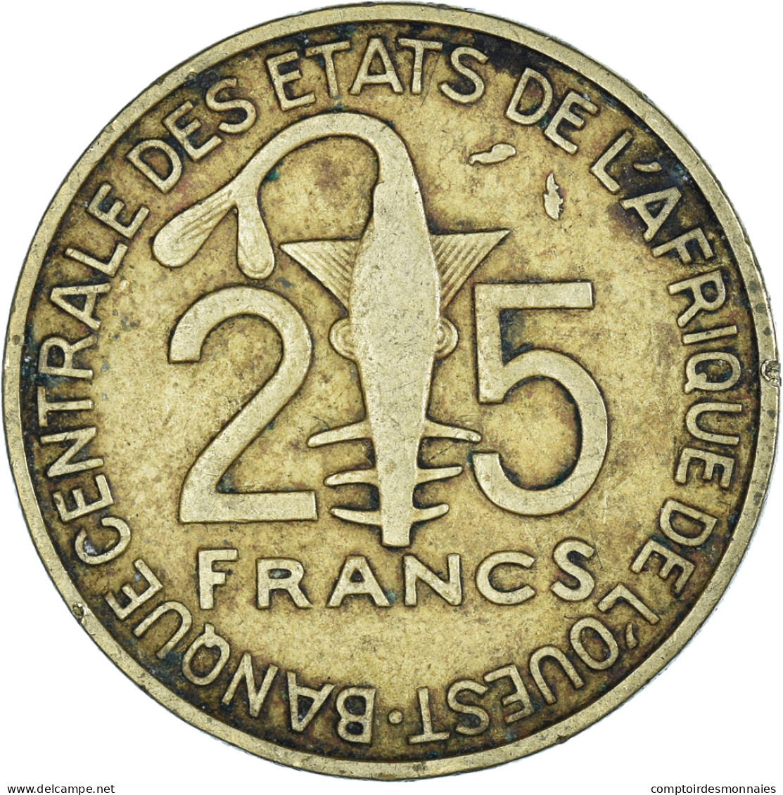 Monnaie, Communauté économique Des États De L'Afrique De L'Ouest, 25 Francs - Costa D'Avorio