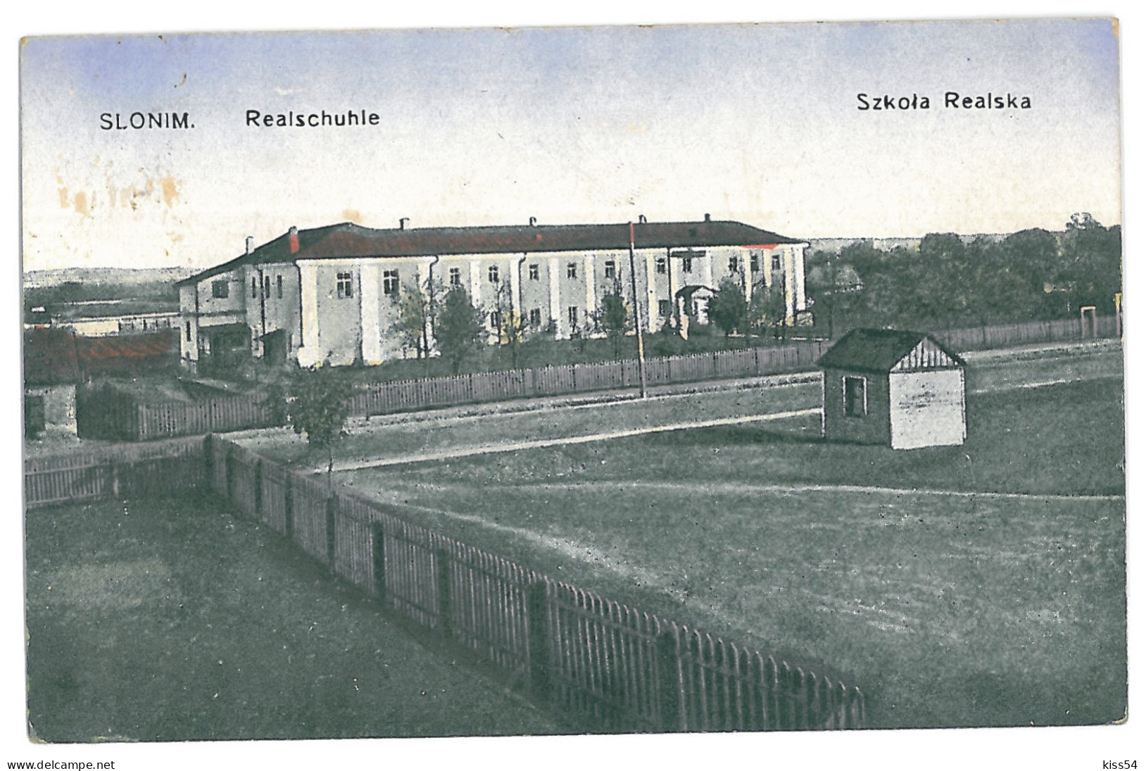 BL 28 - 13815 SLONIM, School, Belarus - Old Postcard, CENSOR - Used - 1916 - Wit-Rusland