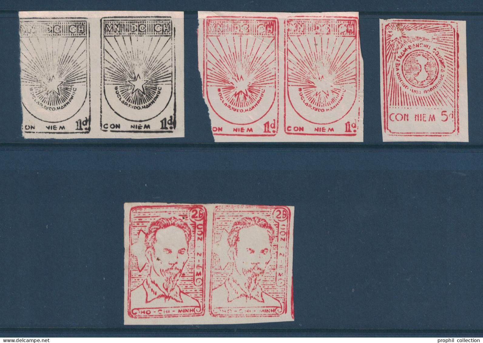 LOT De TIMBRES FISCAUX DIFFÉRENTS Du VIET NAM À L'EFFIGIE DE HO-CHI-MINH FISCAL REVENUE - VOIR ÉTAT - Vietnam