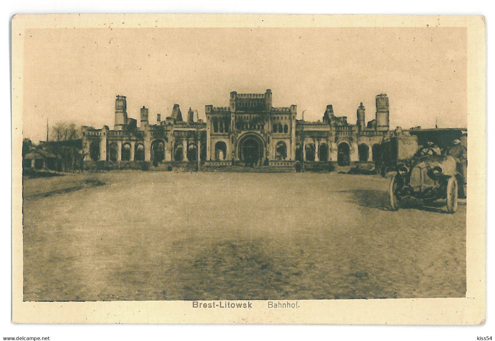 BL 28 - 13734 BREST-LITOWSK, Railway Station, Belarus - Old Postcard, CENSOR - Used - 1916 - Weißrussland