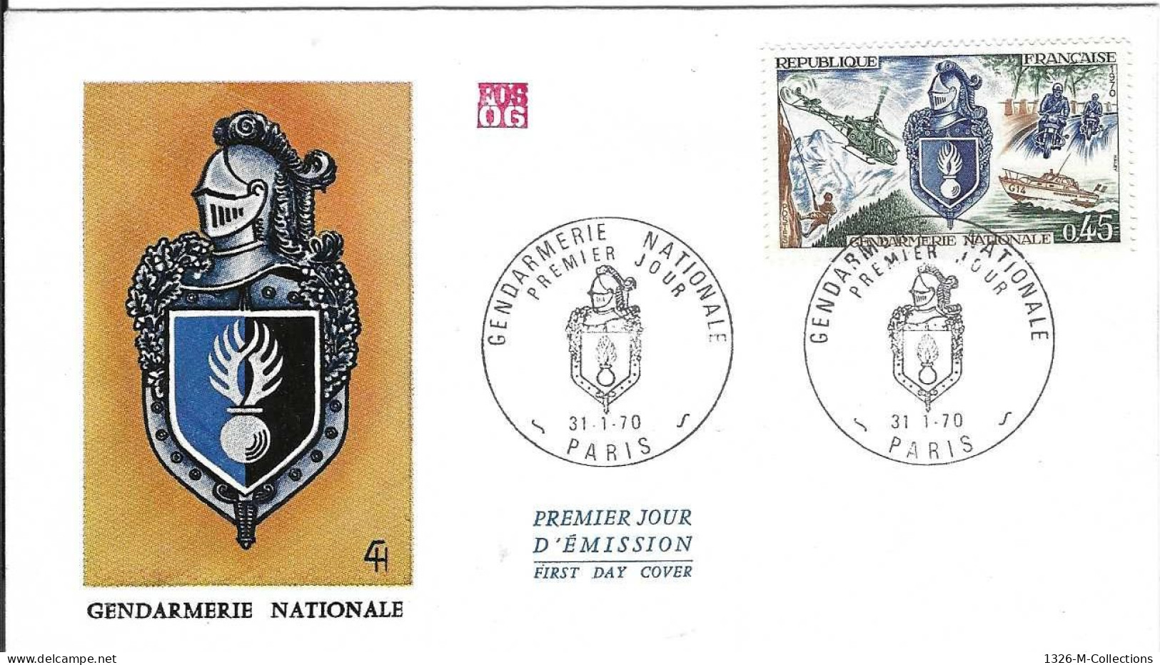 Envellope FRANCE 1e Jour N° 1622 Y & T - 1970-1979