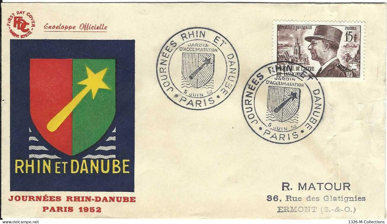 Envellope FRANCE N° 920 Y & T  - 1950-1959